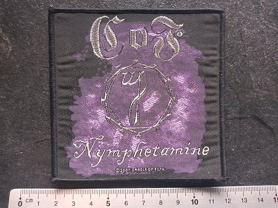 Cradle Of Filth mooie Nymphetanine 2007 patch c171 metal, Ophalen of Verzenden, Nieuw, Kleding