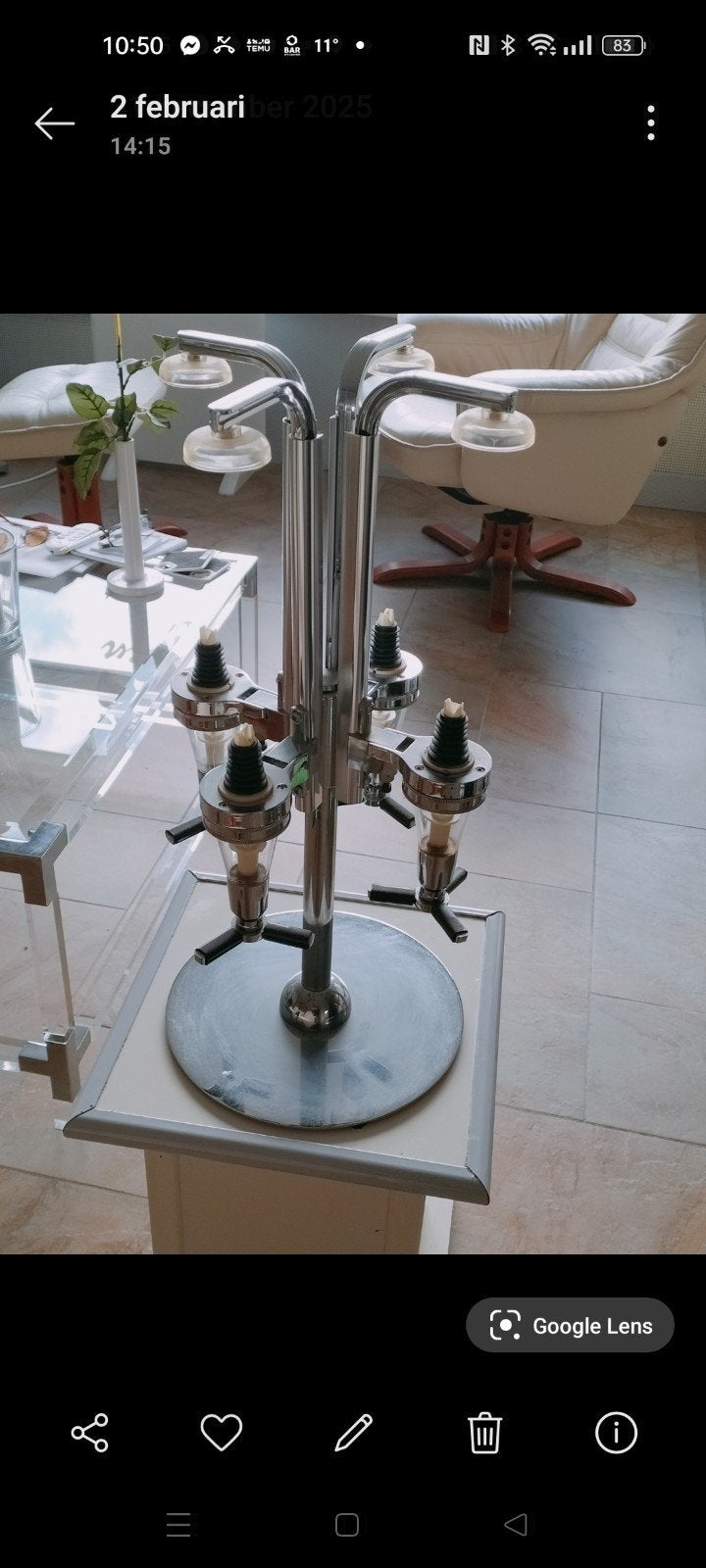 Flessenhouder Drankdispenser - Perfect voor uw thuisbar!, Ophalen, Zilver, Metaal, Overige typen