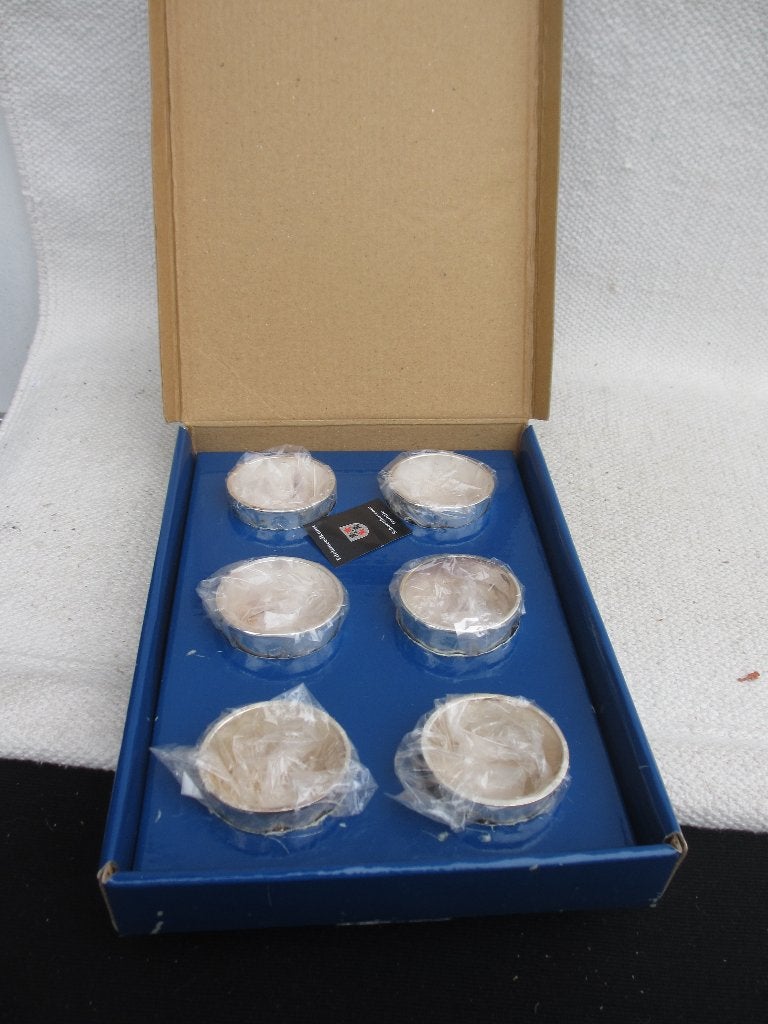 SET (6st) Zilverstad SCHOONHOVEN, verzilverde SERVETRINGEN, Antiek en Kunst, Ophalen of Verzenden, Zilver