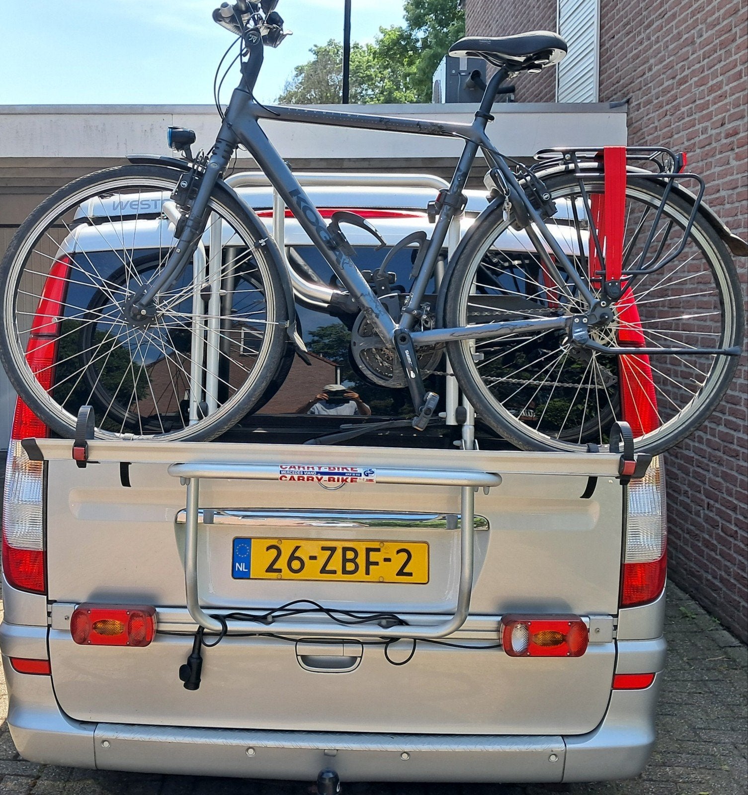 Fietsendrager Fiamma voor Mercedes Viano/Vito, Gebruikt, 2 fietsen, Elektrische fiets, Achterklepdrager