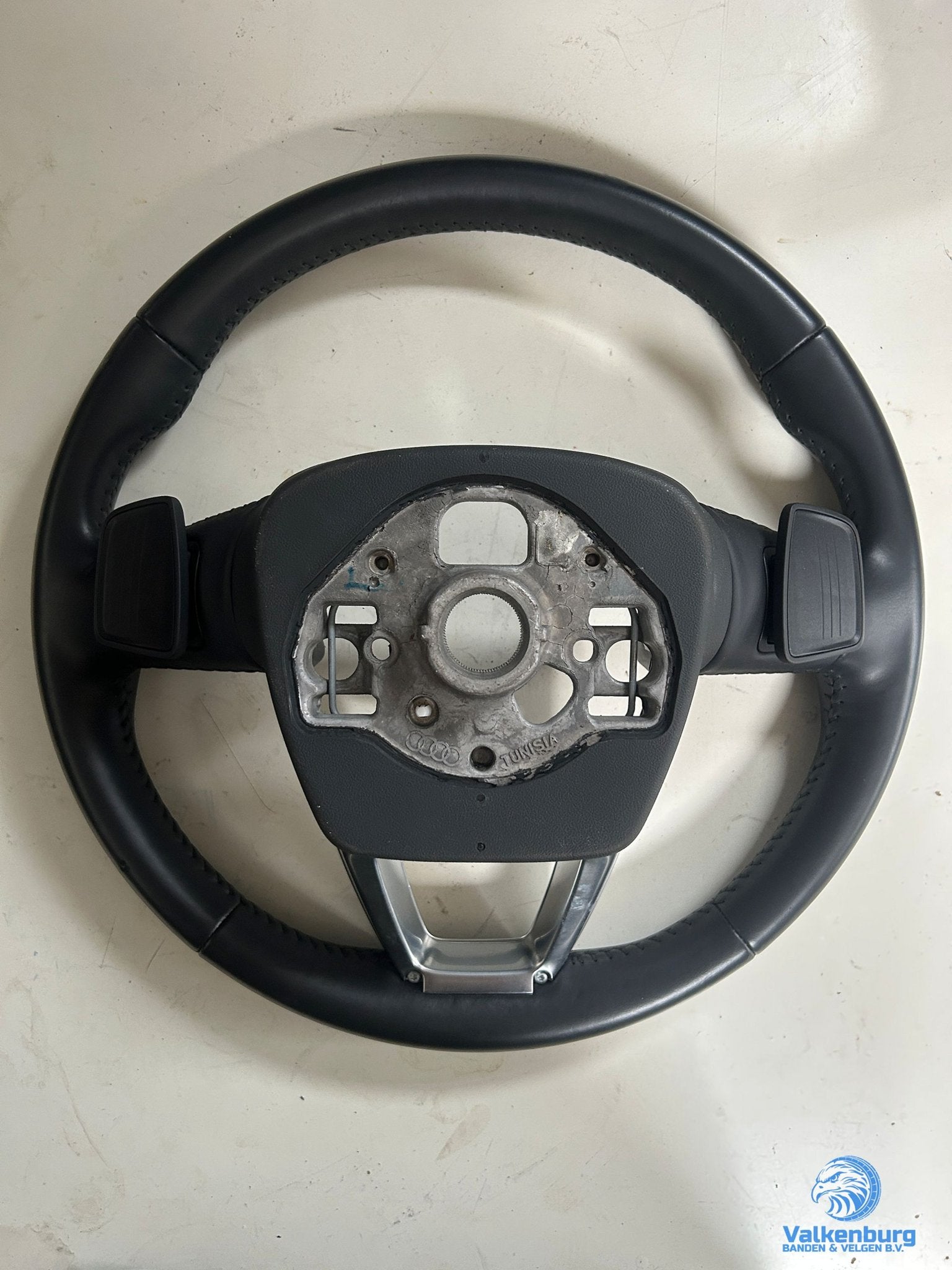 Originele Audi Q3 83A leder stuurwiel stuurbediening flipper, Gebruikt, -, -, Ophalen of Verzenden