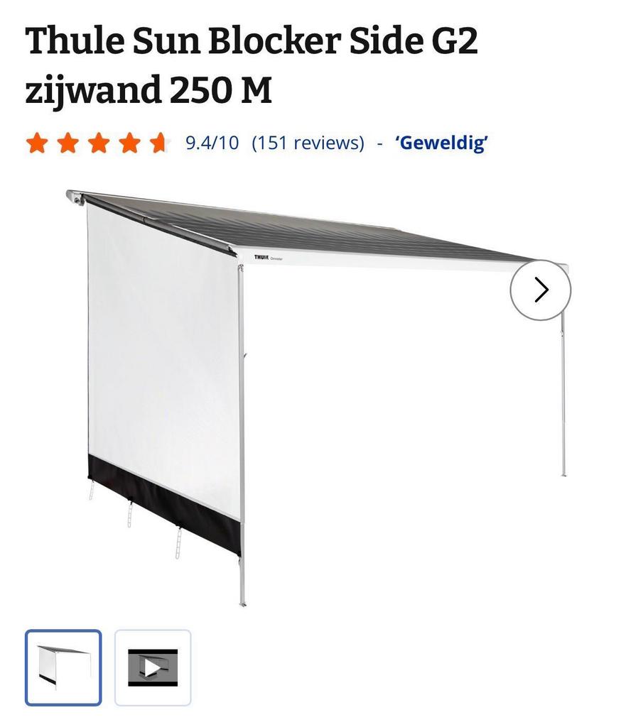 Zijwand sunblocker thule omnistar 5200, Ophalen of Verzenden, Zo goed als nieuw