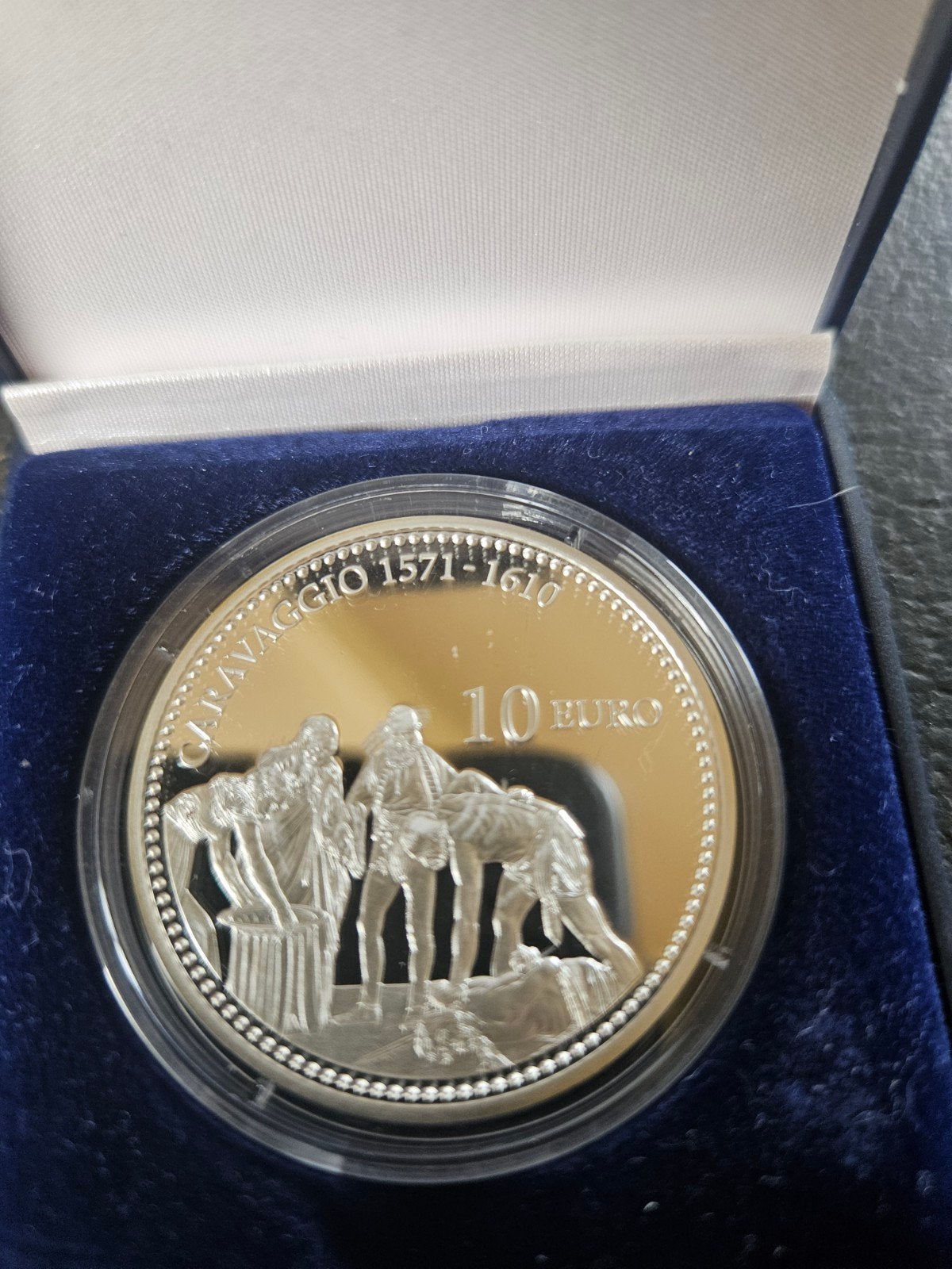 Malta 10 Euro Zilveren Munt 2022 - Caravaggio, Zilver, Ophalen of Verzenden, Malta, 10 euro