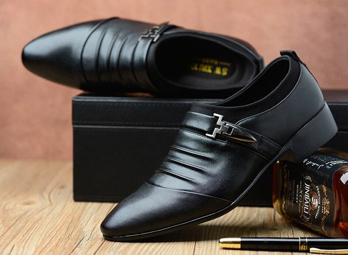 Zwarte nette loafers heren moccassin instappers sjieke, Verzenden, Nieuw, Zwart, Loafers