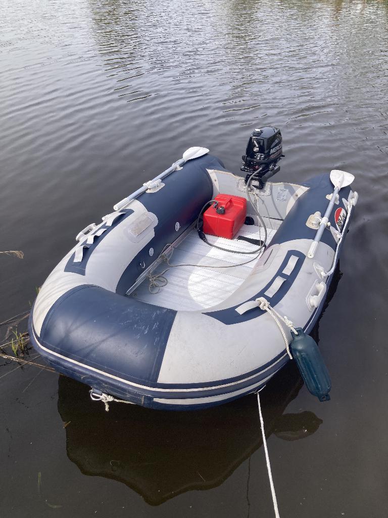 Rubberboot BB Line met 5PK Mercury Four Stroke, Watersport en Boten, Rubberboten, Ophalen, Aluminium, Gebruikt, Zodiac