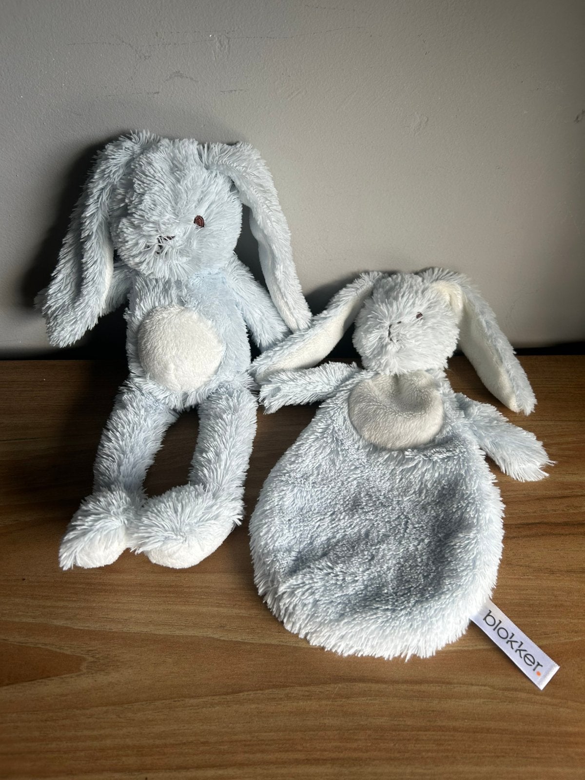 Blokker knuffeltjes set van 2 knuffel en knuffeldoekje, Verzenden, Zo goed als nieuw, Overige typen
