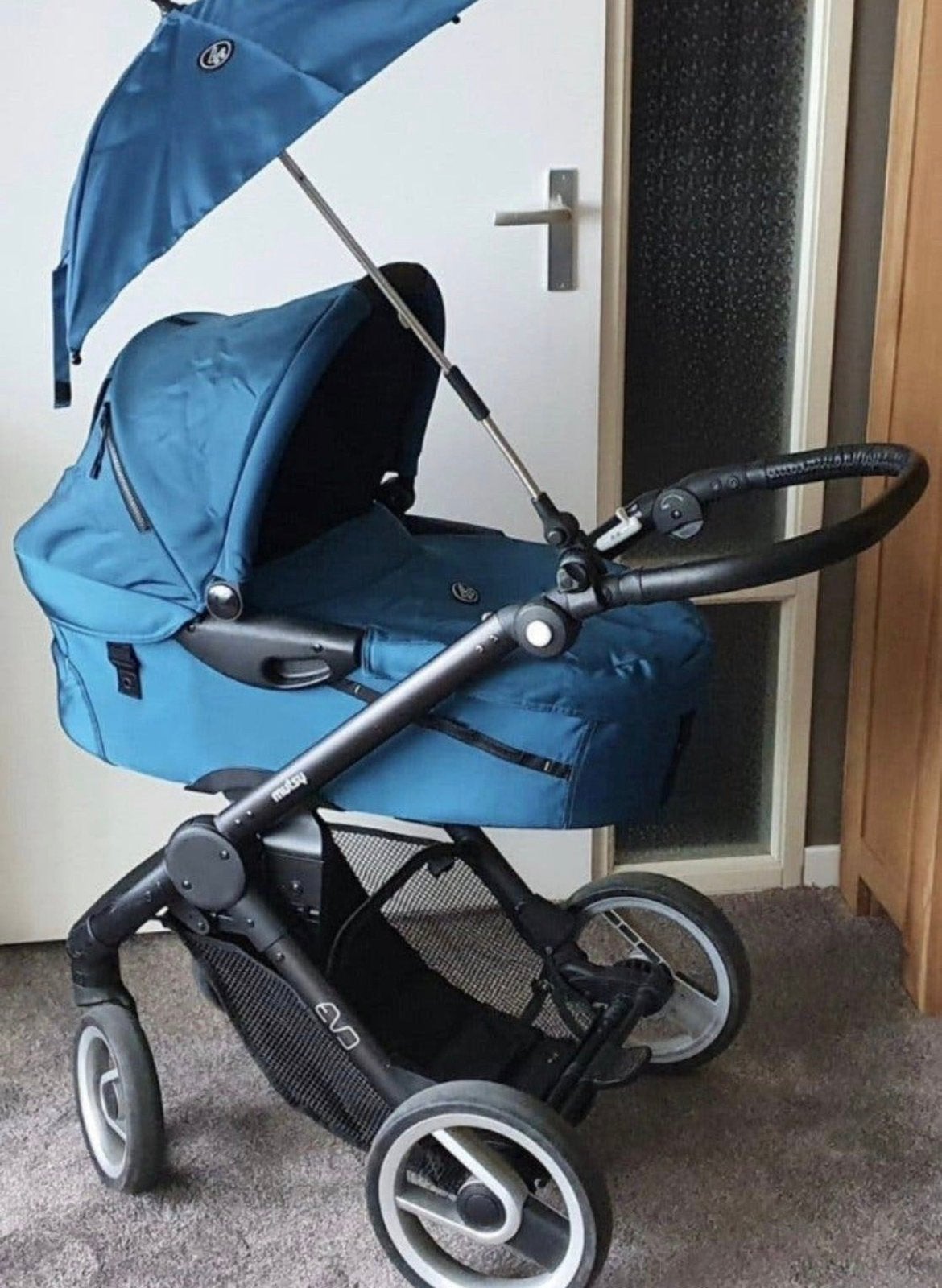 Mutsy 2-in-1 Kinderwagen kleur petrol, Ophalen, Duowagen, Zo goed als nieuw, Combiwagen