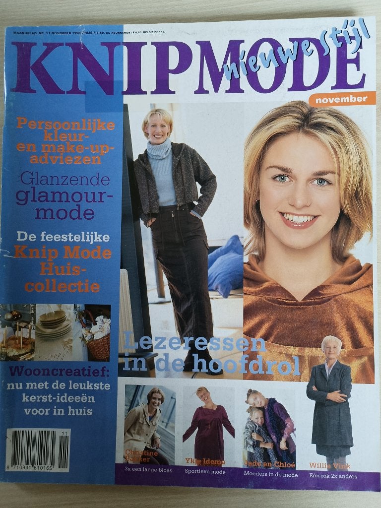 Knipmode november 1998 jurken, rokken, lange blouse, Ophalen, Zo goed als nieuw, Vrouw, Knipmode