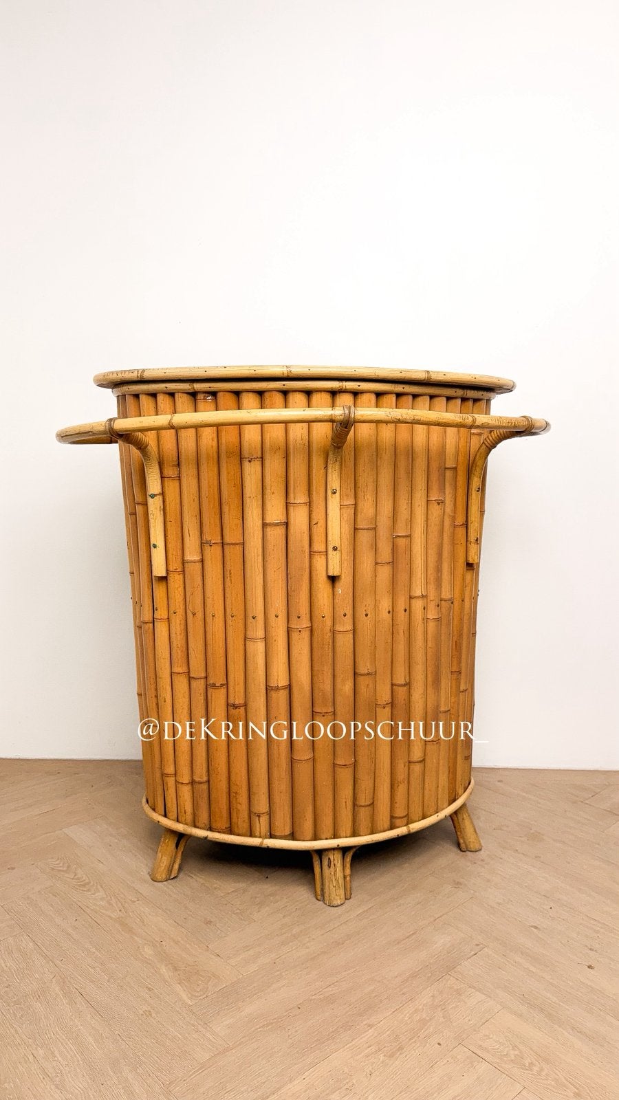Vintage rotan bamboe bartafel tikibar, Huis en Inrichting, Ophalen of Verzenden, Zo goed als nieuw