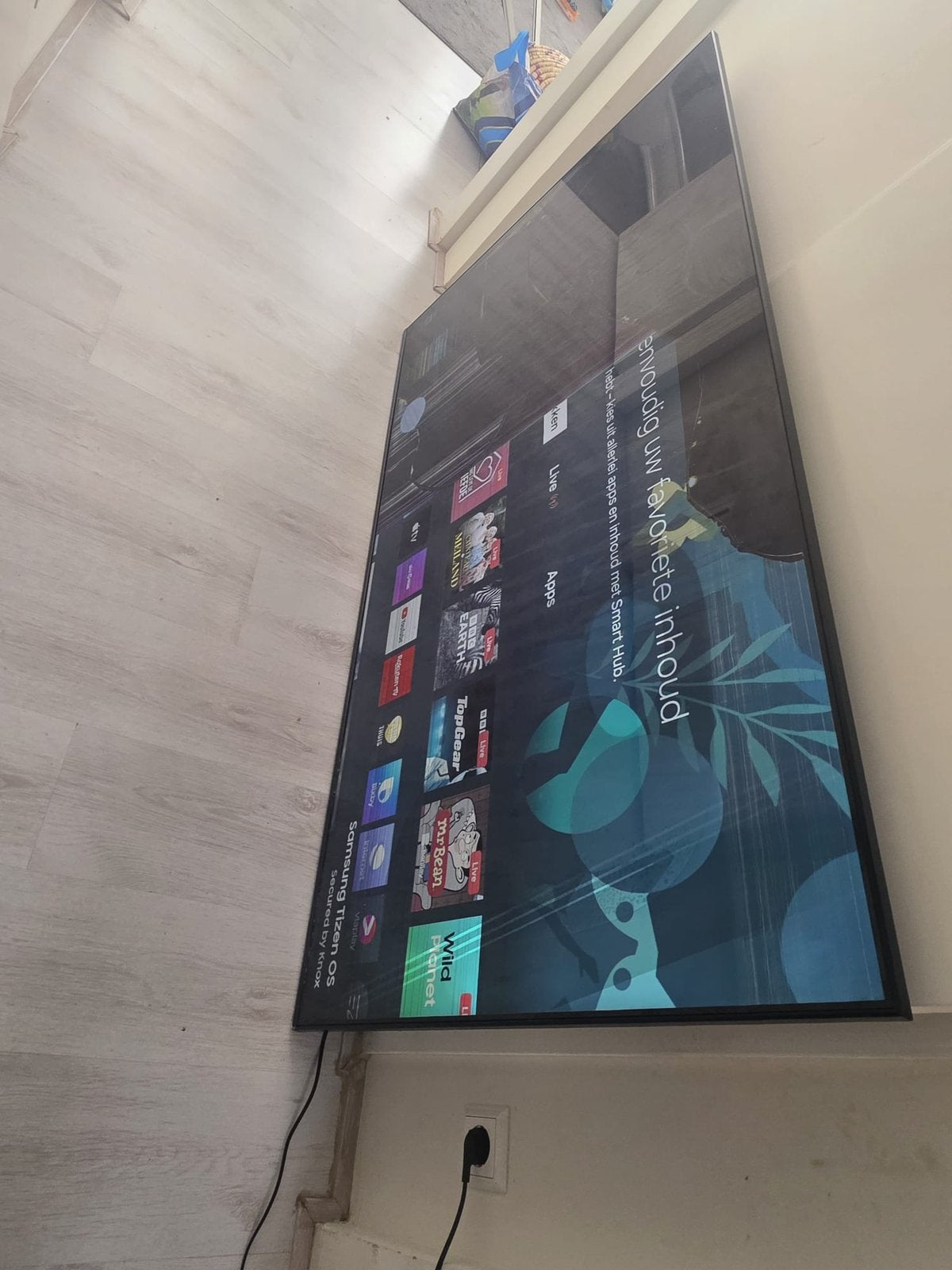 Samsung UE65DU7190 defect met schade voor onderdelen, Ophalen, 50 Hz, Zo goed als nieuw, Samsung