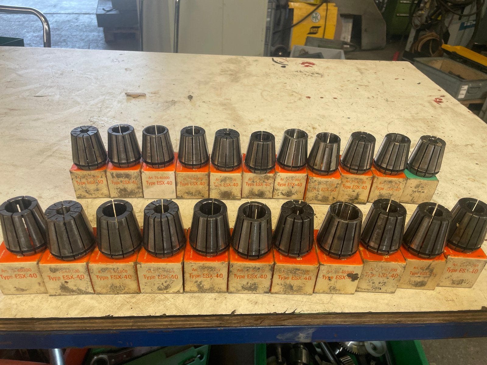 Set van 22 Schaublin spantangen type ESX-40, Ophalen, Gebruikt, Overige typen, Overige merken