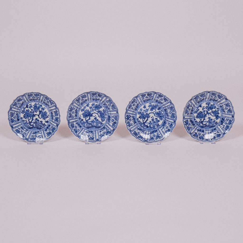 Set van 4 Chinees porseleinen bordjes, KangXi, Antiek en Kunst, Antiek | Porselein, Ophalen of Verzenden