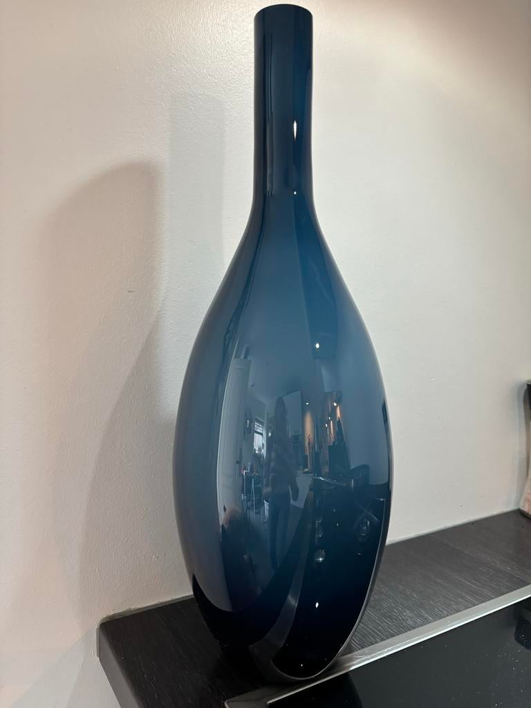 Leonardo Vaas Blauw - 50 cm Hoog, Ophalen, 50 tot 75 cm, Blauw, Glas