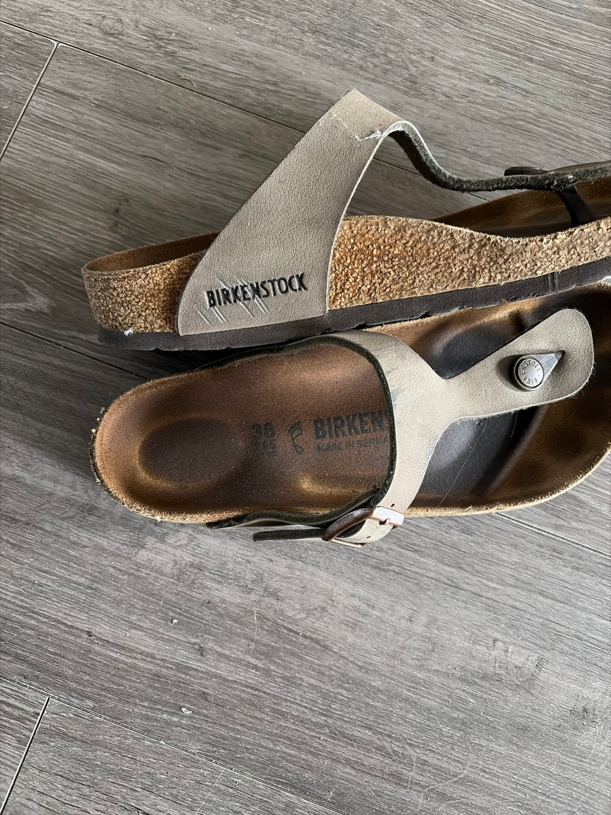 Birkenstock Gizeh teenslippers - Maat 38, Kleding | Dames, Ophalen, Gedragen, Beige, Slippers