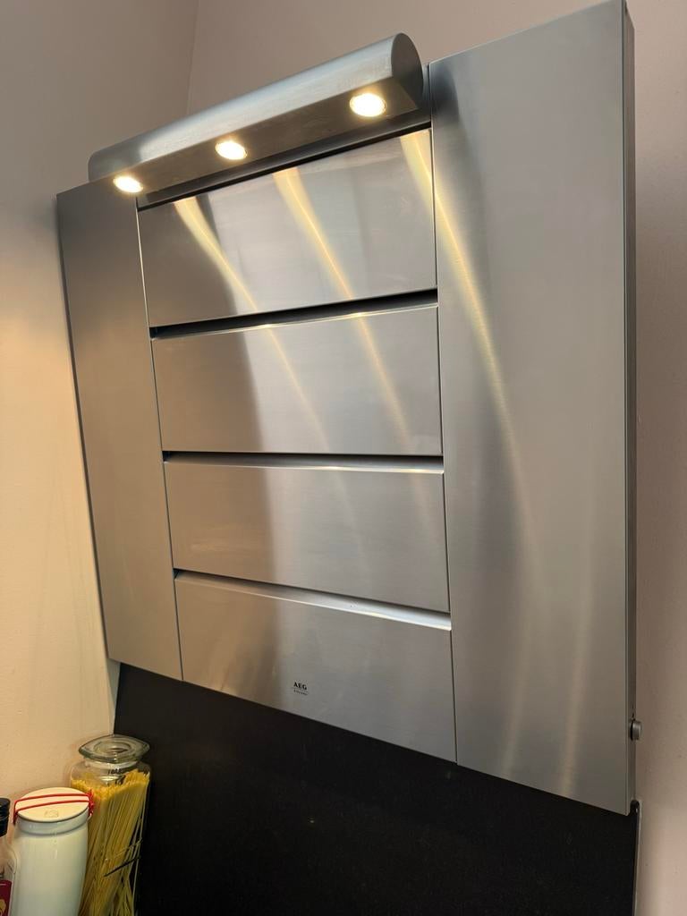 AEG Afzuigkap met 3 standen en 2 lichtstanden, Witgoed en Apparatuur, Afzuigkappen, Ophalen, Gebruikt, Wandschouwkap, Inbouw
