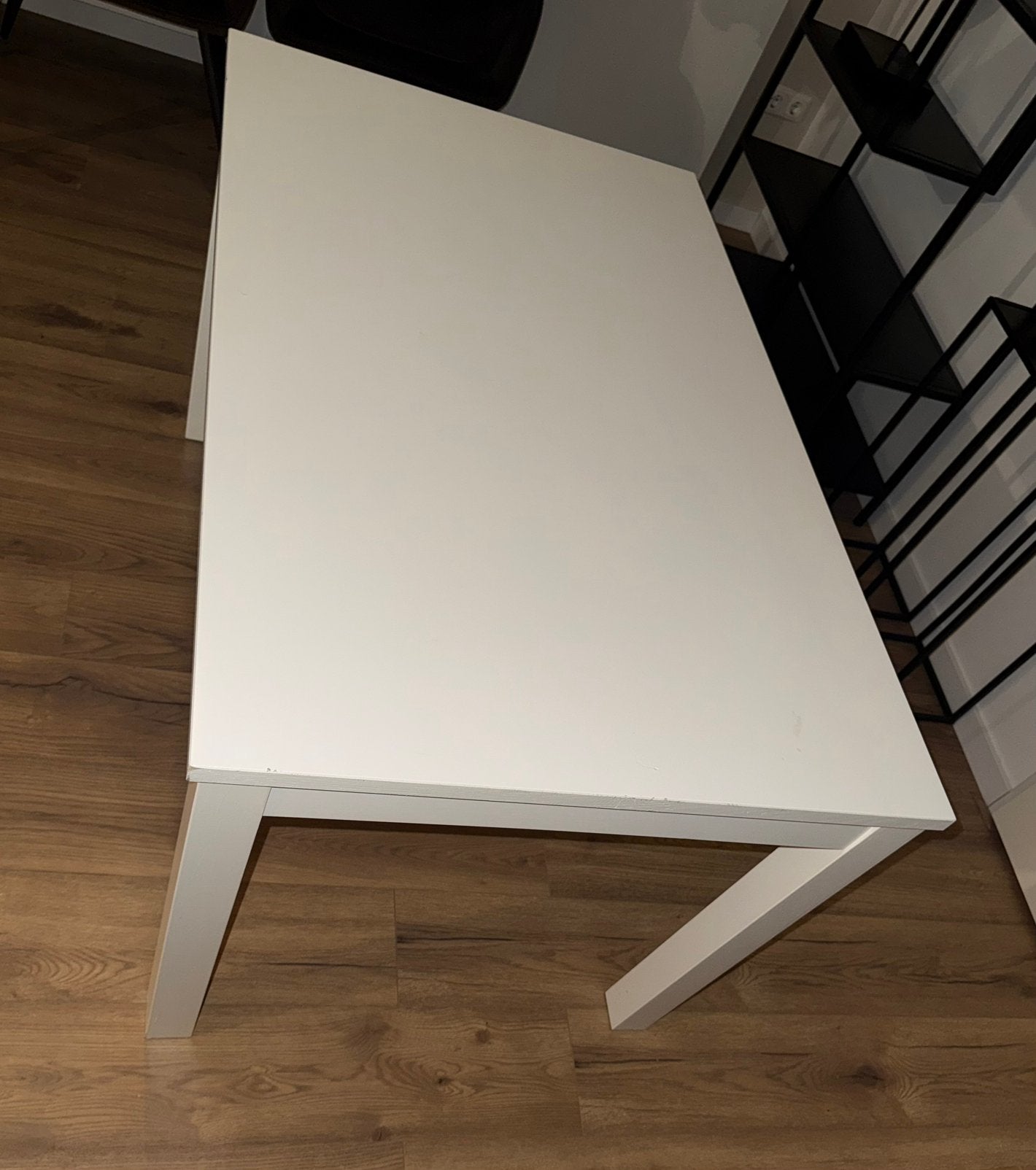 Witte eettafel van IKEA, Huis en Inrichting, Tafels | Eettafels, Ophalen, Gebruikt, 100 tot 150 cm, 50 tot 100 cm