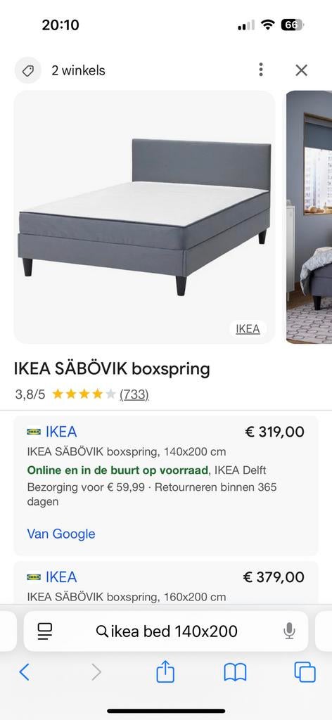 IKEA bed, Ophalen, Tweepersoons, 140 cm, Zo goed als nieuw