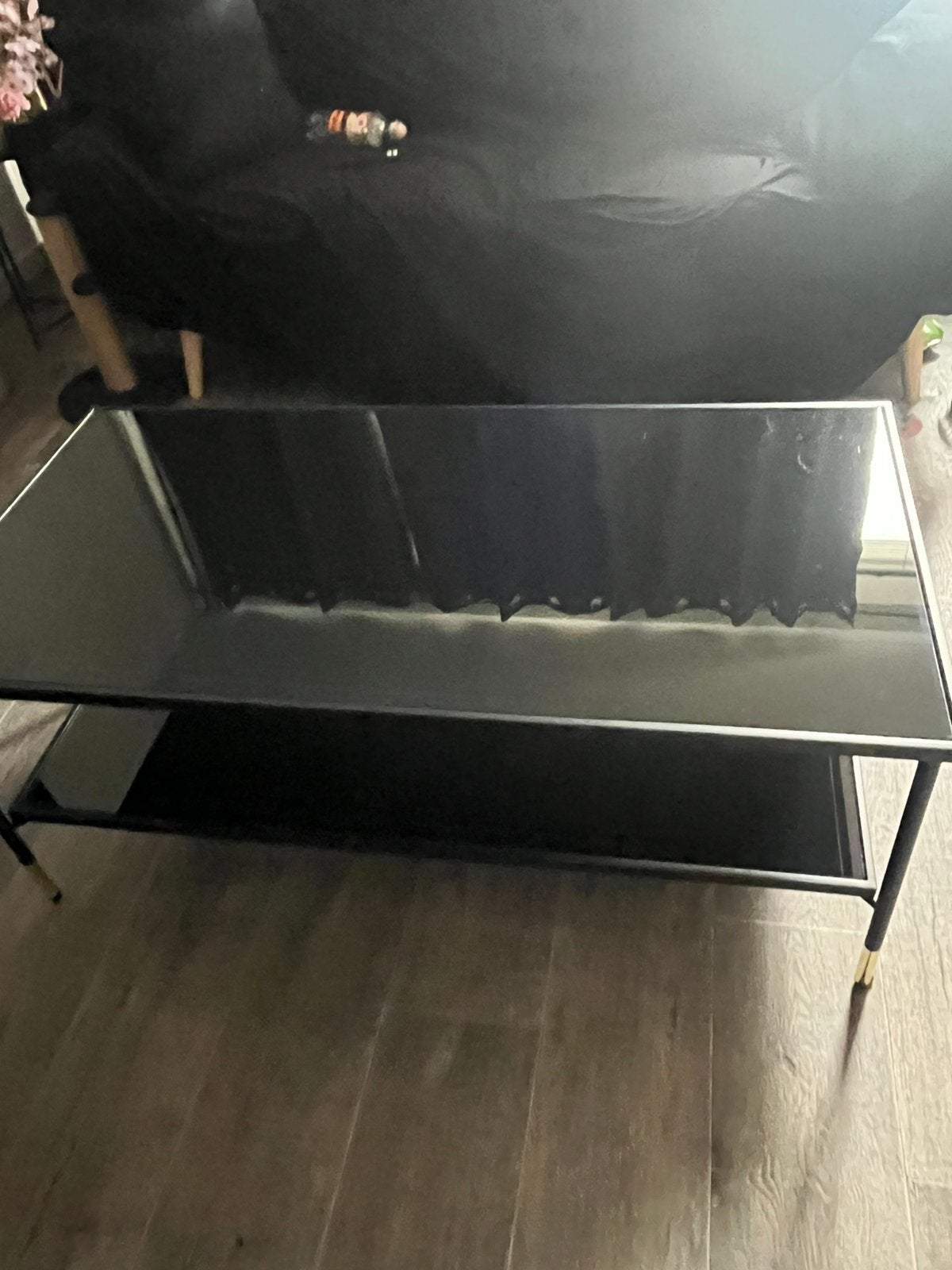 Mooie zwarte tafel ikea, Ophalen, 100 tot 150 cm, 50 tot 100 cm, Zo goed als nieuw
