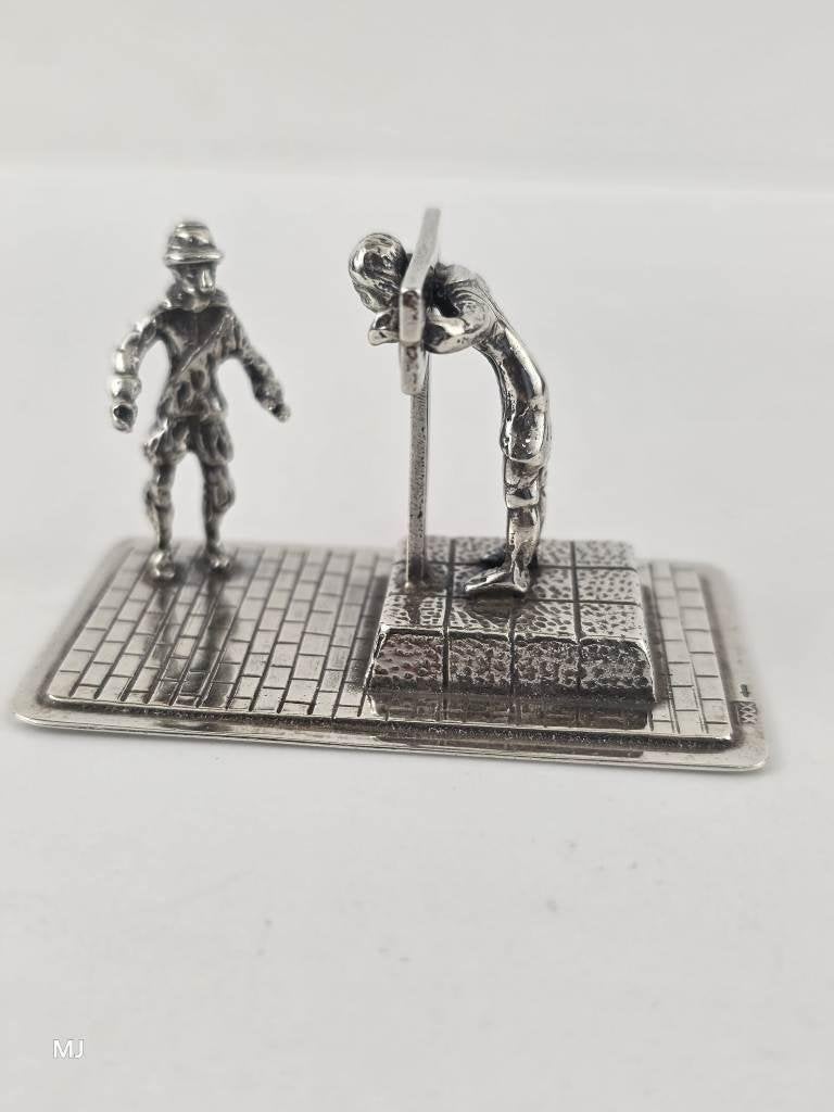 Zilveren miniatuur Schavot                              Z238, Ophalen of Verzenden, Zilver