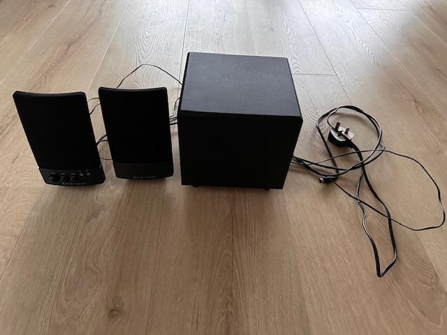3 delig Altec Lansing BXR1121 PC Luidspreker systeem Zwart, Overige merken, Gebruikt, Subwoofer, Ophalen of Verzenden