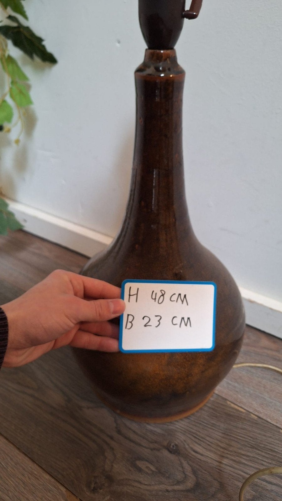 Deense design lamp allpass vintage Jaren 60 Bruin, Ophalen, Overige typen, E27 (groot), Nvt
