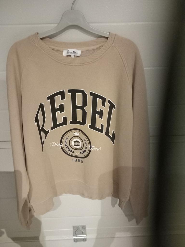 Biën bleu Basics 'Rebel' sweater - Maat L, Kleding | Dames, Beige, Ophalen of Verzenden, Zo goed als nieuw, Maat 36 (S)