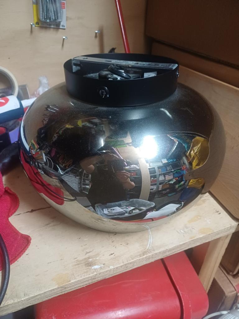 Lucide Eric Kuster Stijl Plafondlamp Smokey Zwart Glas, Huis en Inrichting, Ophalen of Verzenden, Gebruikt, Glas, Eric Kuster Stijl