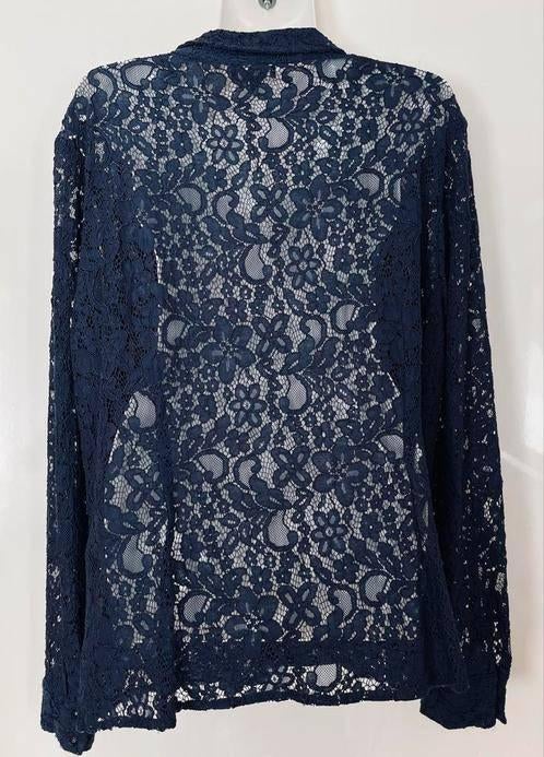 Claudia Sträter kanten blouse maat 46 [DMv], Ophalen of Verzenden, Nieuw, Maat 46/48 (XL) of groter, Blauw