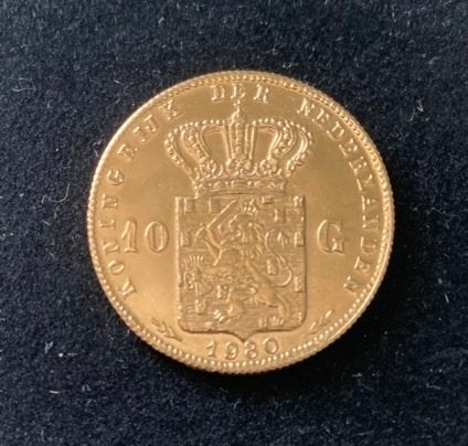 Gouden Tientje van Koningin Juliana 1980 - 14k - 6 gram, Koningin Juliana, Losse munt, 10 gulden, Goud