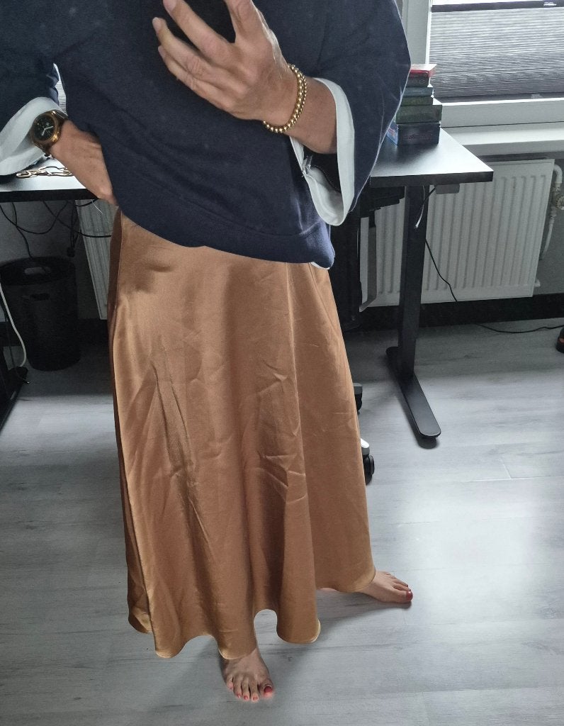 Prachtige lange rok van Xandres, maat 38, Kleding | Dames, Rokken, Maat 38/40 (M), Bruin, Ophalen of Verzenden, Zo goed als nieuw