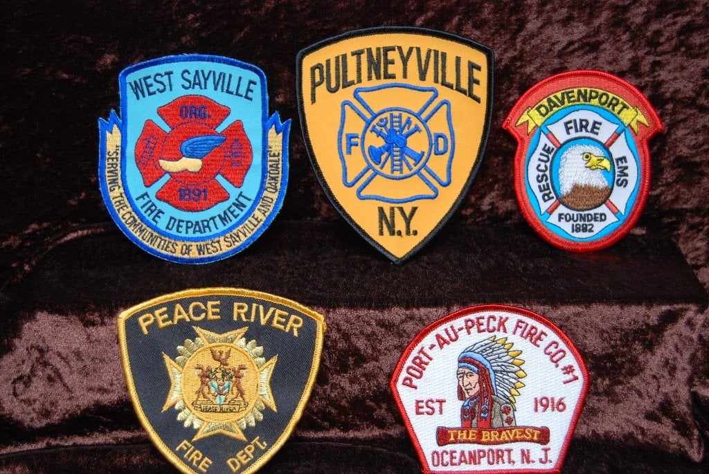 Badge brandweer Amerika, Ophalen of Verzenden, Overige soorten, Amerika, Embleem of Badge