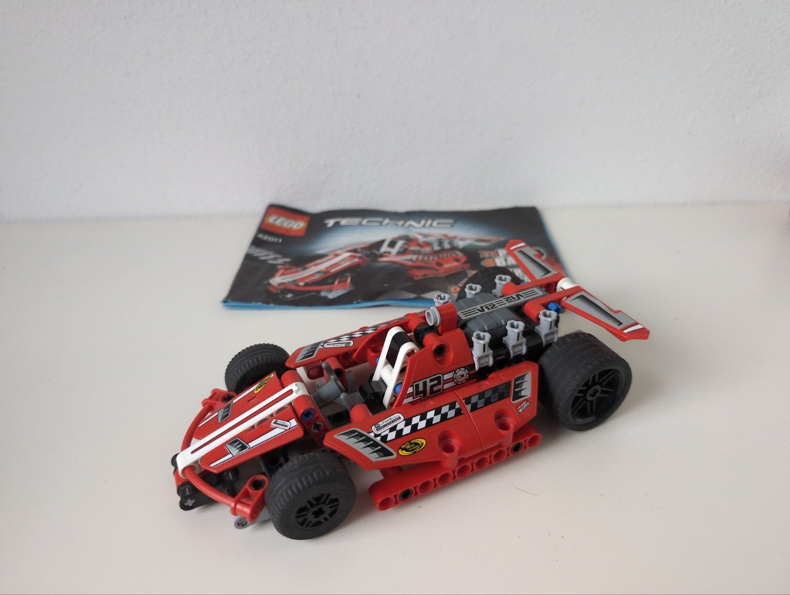 lego technic set 42011, rode raceauto, Ophalen of Verzenden, Gebruikt