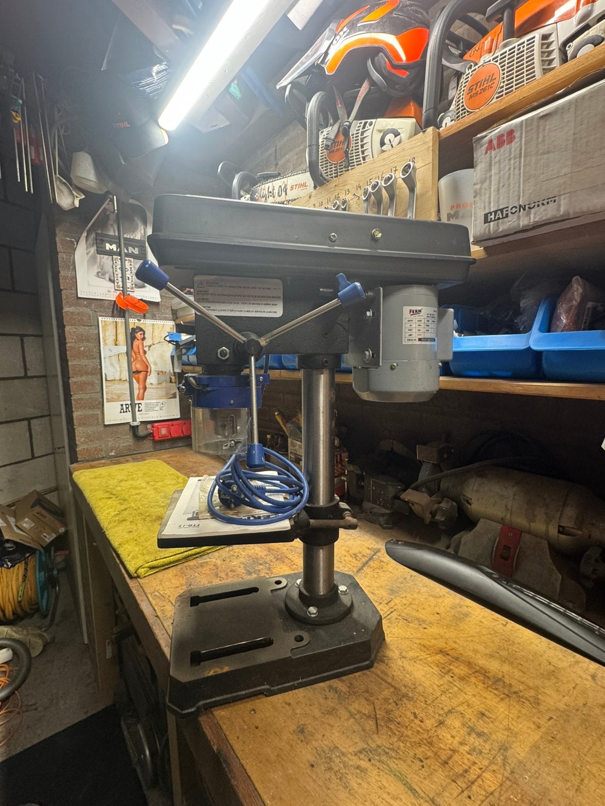 Ferm kolomboormachine, Gebruikt, Variabele snelheid, Ophalen of Verzenden, Minder dan 400 watt
