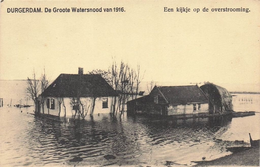 703-342-009 Durgerdam De Groote Watersnood van 1916, Verzenden, Voor 1920, Noord-Holland