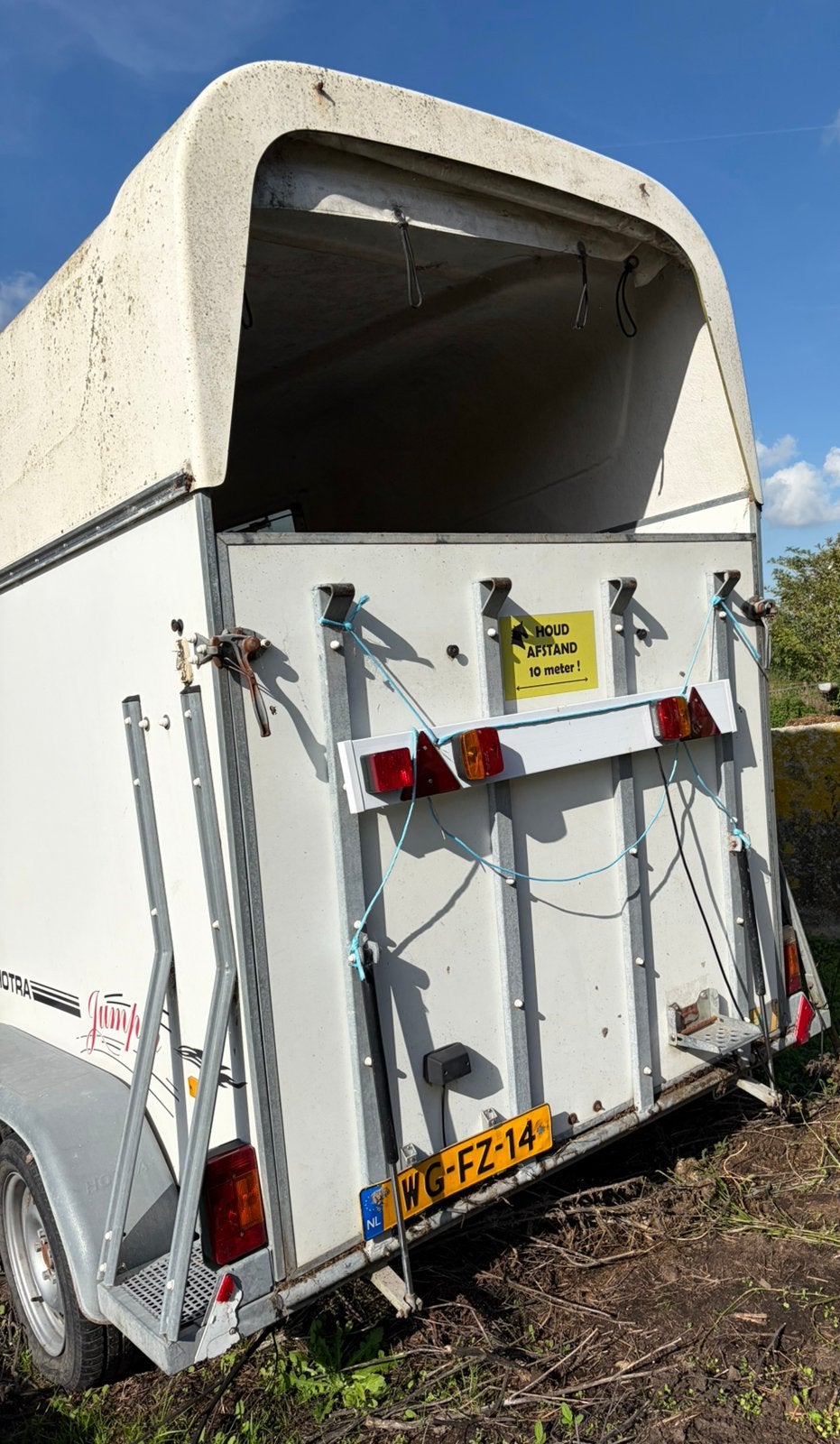 2 paards trailer met zadelkamer., Dieren en Toebehoren, Ophalen, Gebruikt, Hout, 2-paards trailer