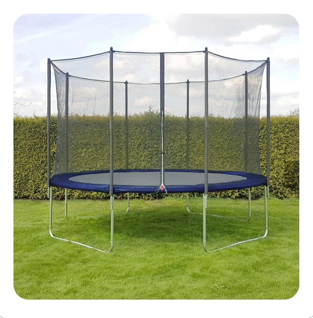 Veiligheidsnet met staanders voor trampoline Ø 422cm, Ophalen, Nieuw
