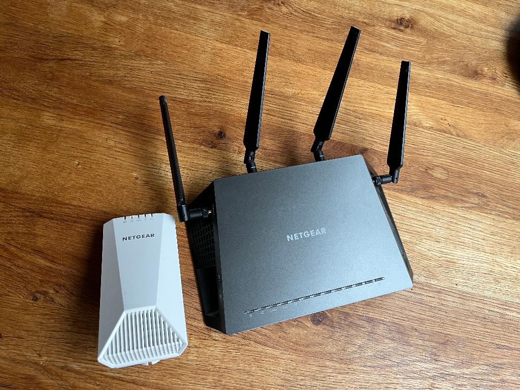 Netgear Nighthawk X4S incl mesh extender, Ophalen, Gebruikt, Router, NETGEAR