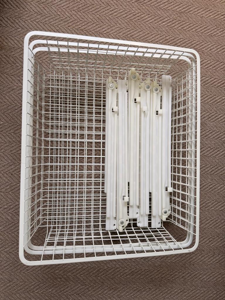 3x IKEA Stuva Draadmanden met Rails - Wit, Ophalen, Zo goed als nieuw
