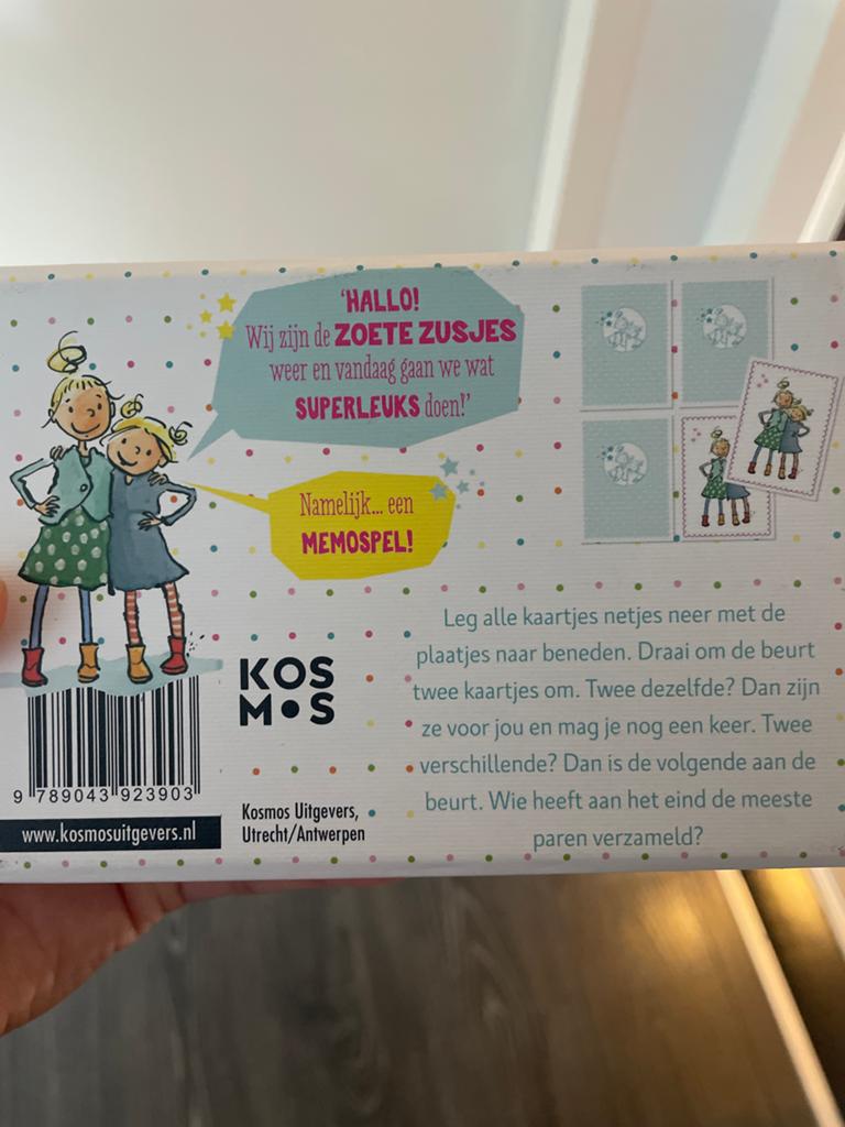 De Zoete Zusjes Memospel - Leuk voor jonge kinderen!, Fietsen en Brommers, Ophalen of Verzenden, Zo goed als nieuw