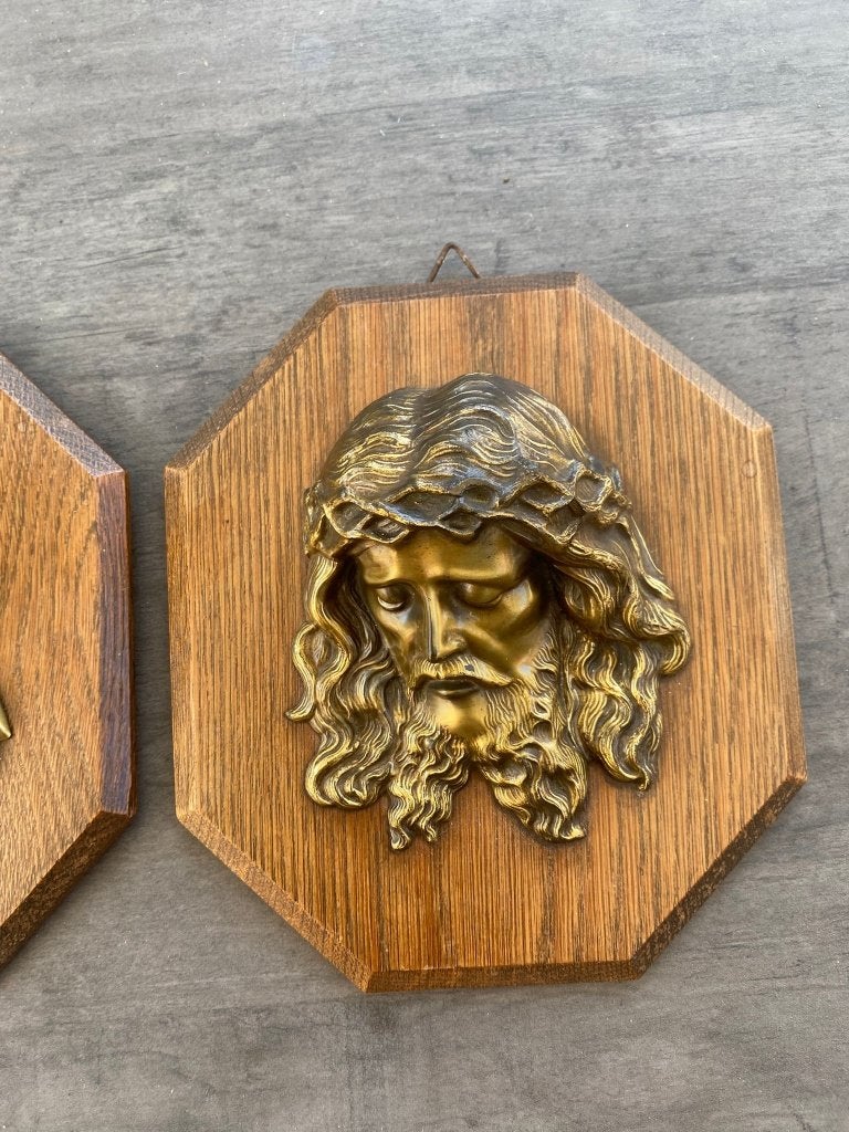 Religieuze Beelden op Hout, Antiek en Kunst, Ophalen of Verzenden, Wanddecoratie, 20 - 50 cm, Hout