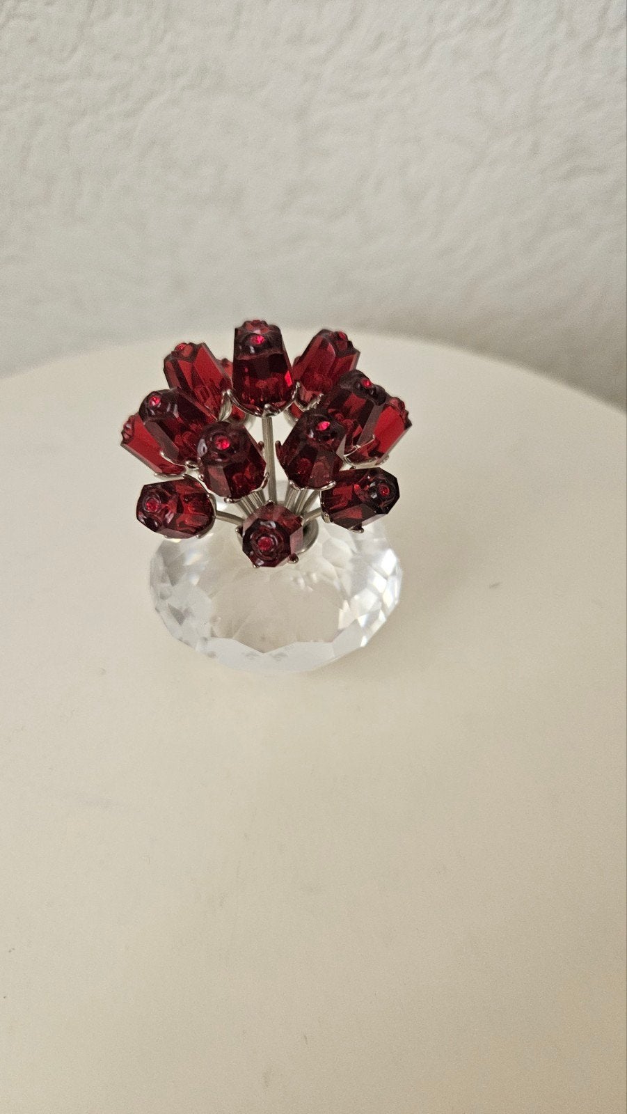 swarovski kristallen beeldje vase of roses 2002 compleet set, Ophalen, Zo goed als nieuw, Figuurtje