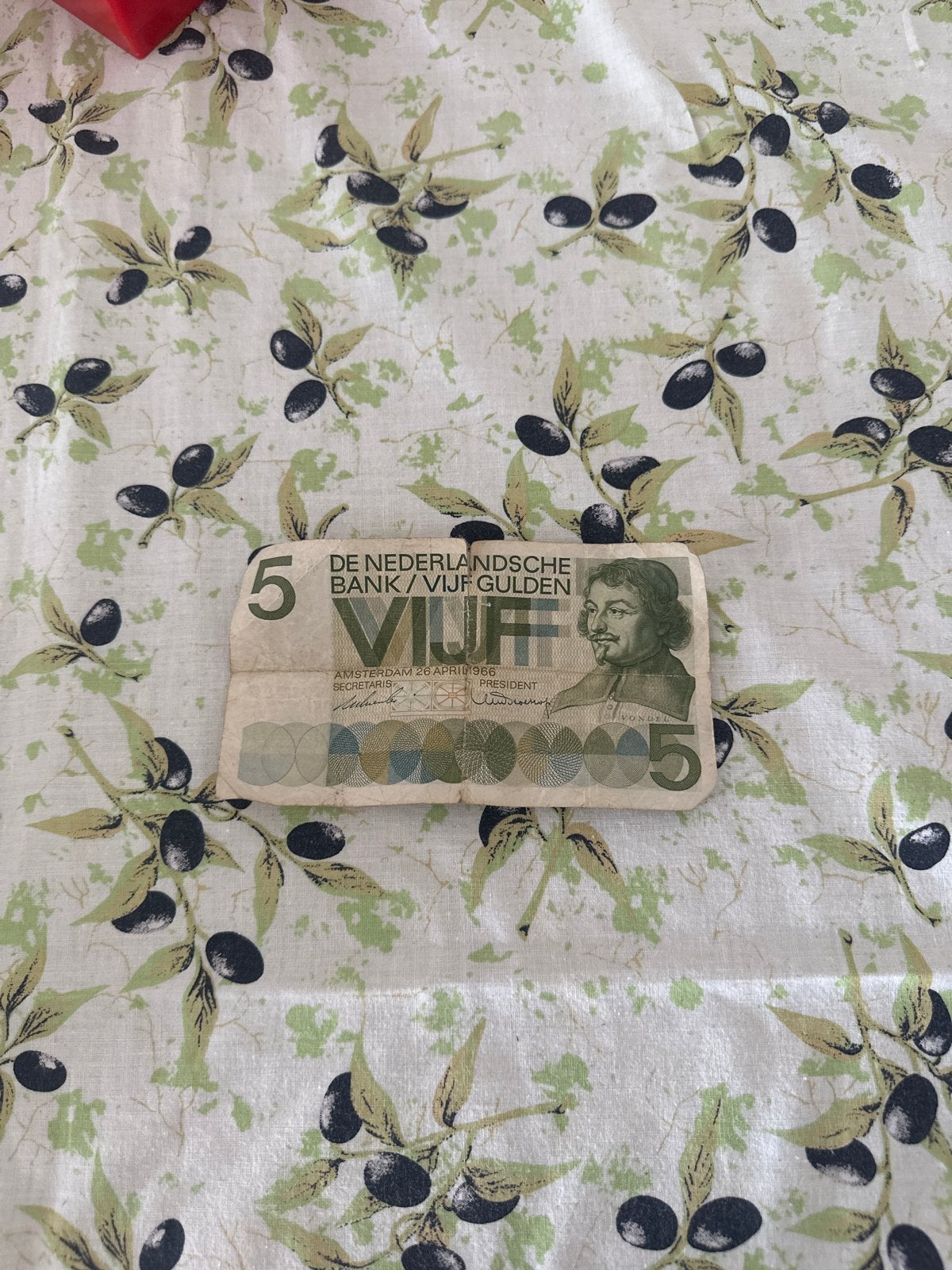Origineel 5 Gulden biljet 1966 - Vijfje van Vondel, Postzegels en Munten, Ophalen of Verzenden, 5 gulden, Los biljet