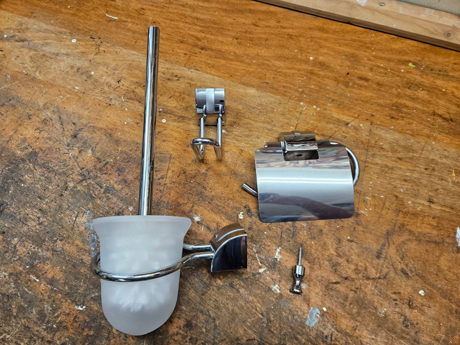 Geesa toilet accessoires set - chroom, Doe-het-zelf en Verbouw, Ophalen of Verzenden, Gebruikt, Chroom, Toilet