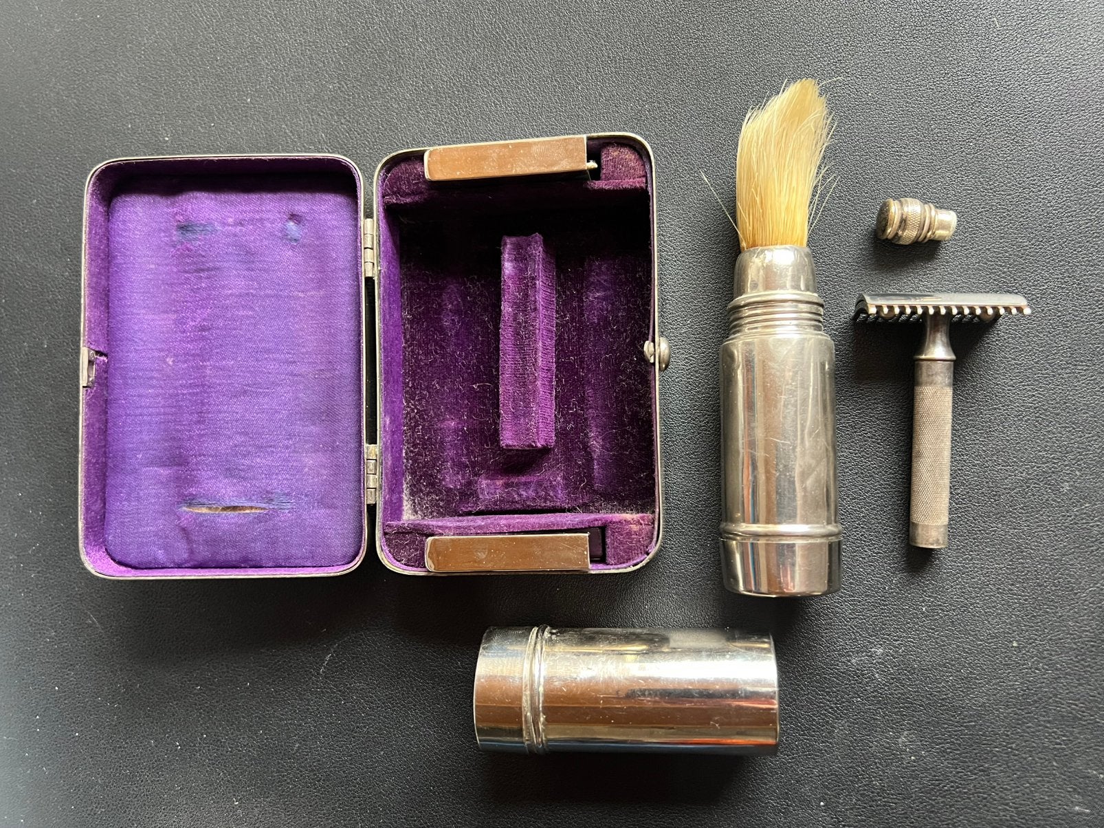 Vintage Gillette Travel Scheerset Made USA 20s 30s Open Comb, Ophalen of Verzenden