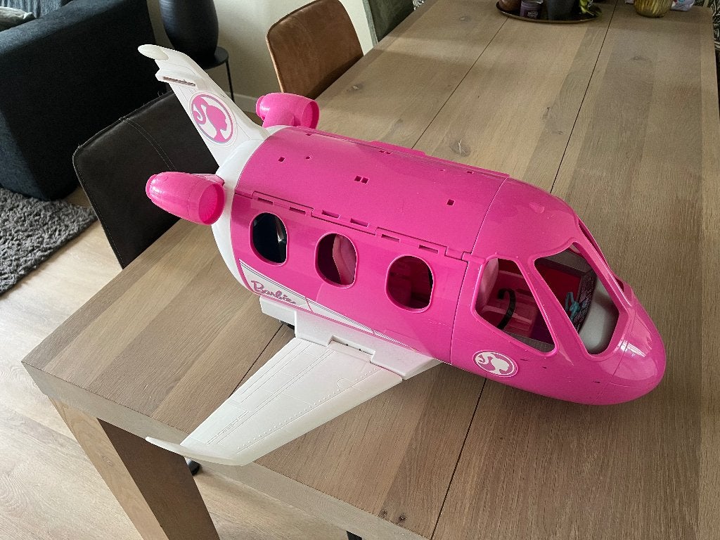 Barby vliegtuig, Ophalen, Gebruikt, Barbie