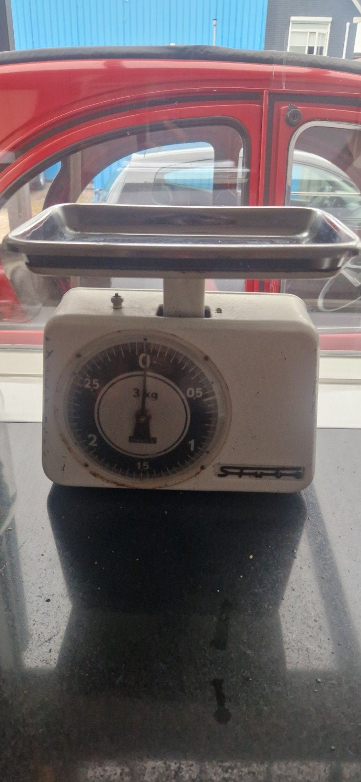 Vintage Stube Keukenweegschaal - Max 3 kg, Ophalen of Verzenden