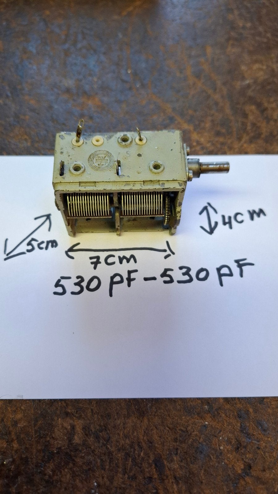 Variabele condensator 530pF - 530pF, Ophalen of Verzenden, Gebruikt