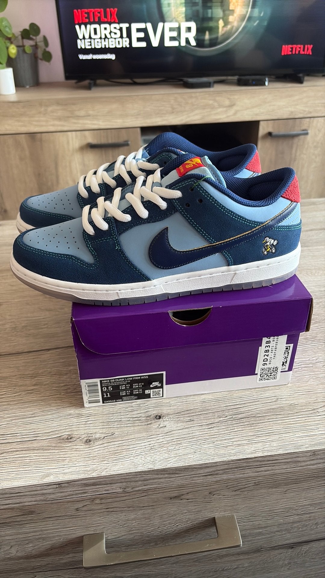 Nike SB Dunk Low Pro Why So Sad? - Maat 43, Ophalen of Verzenden, Nieuw, Blauw, Sneakers of Gympen