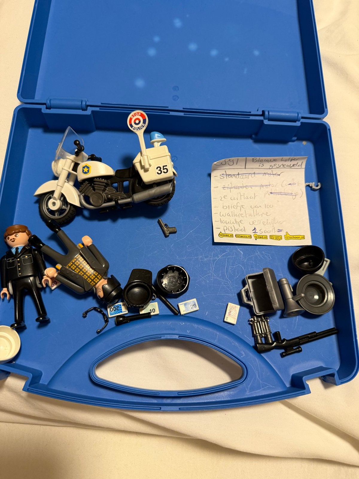 PLAYMOBIL Politie Set met Motor en Accessoires, Verzenden, Gebruikt, Jongen of Meisje
