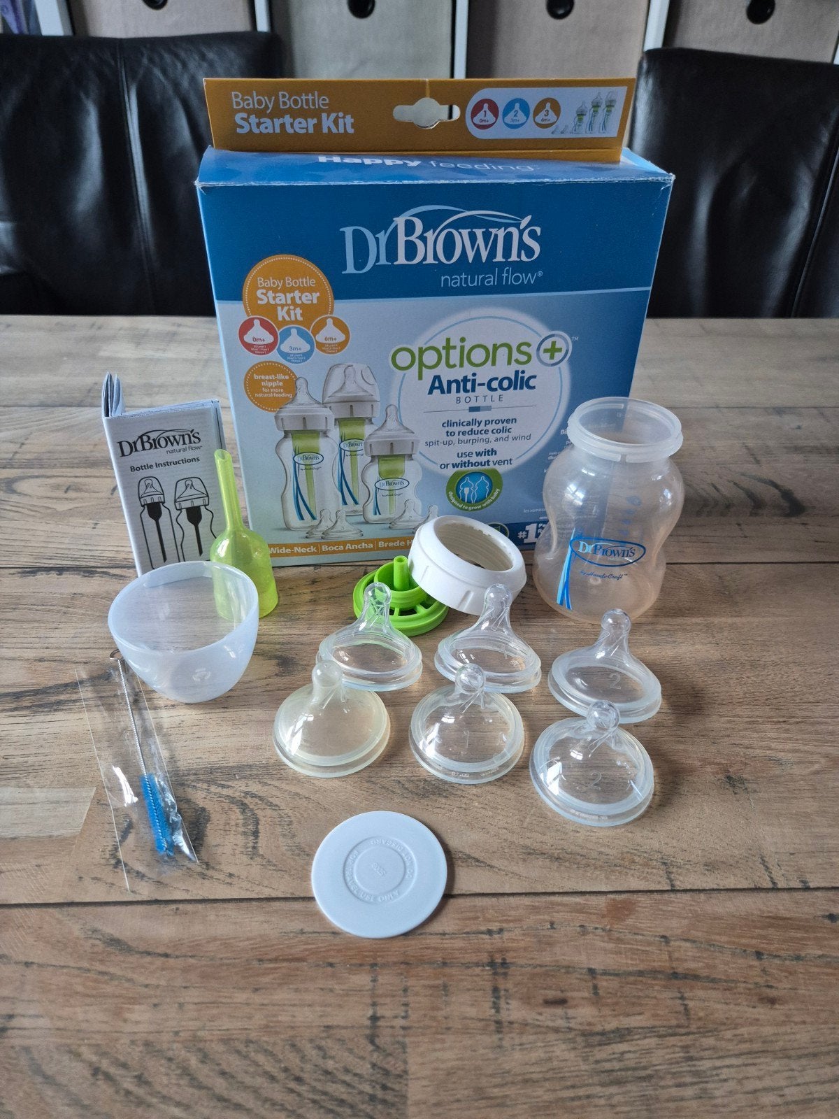 Dr. Brown's Options+ Anti-Colic Babyfles Starter Kit, Kinderen en Baby's, Ophalen of Verzenden, Zo goed als nieuw, Overige typen